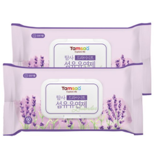 탐사 라벤더 드라이시트 섬유유연제 60매