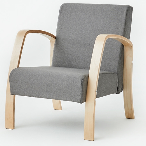 한샘 벤트 로우 스퀘어 암체어 패브릭 소파 1인용