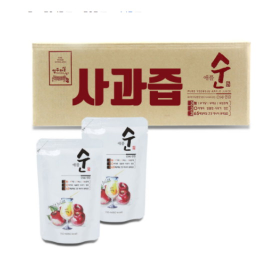 영주마실 푸드엔헬스 영주사과 애플순 사과즙 110ml 80포