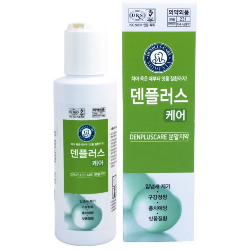 한국시텐타제약  덴플러스 케어 화이트닝 치아미백 천연치약 100g
