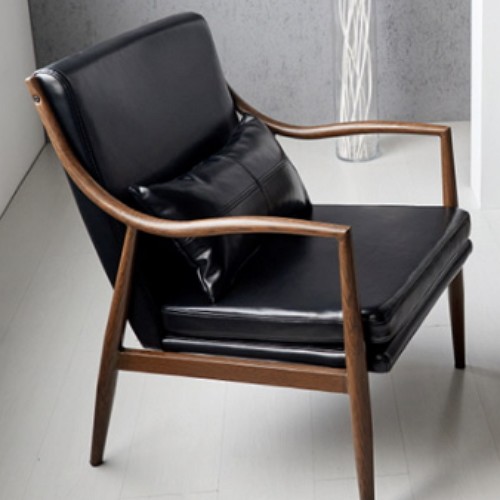 미소비즈 체어우드 라이징 가죽소파 1인용