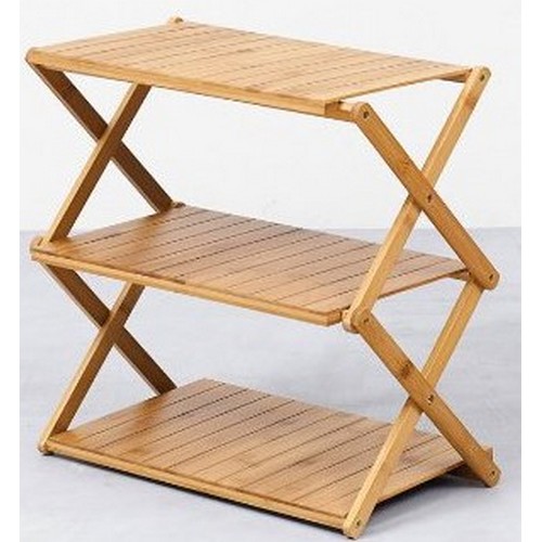 노르웨이숲  접이식 3단 우드쉘프