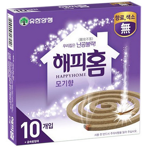 해피홈 모기향S 무향 10개입