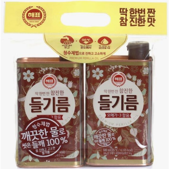 해표 참진한 들기름 500ml