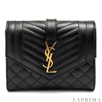 생로랑 마틀라세 엔벨로프 컴팩트 지갑_651028 BOW91 1000