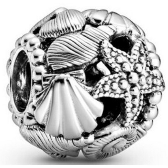 판도라 오픈웍 스타피쉬 쉘스 하트 참 _798950C00