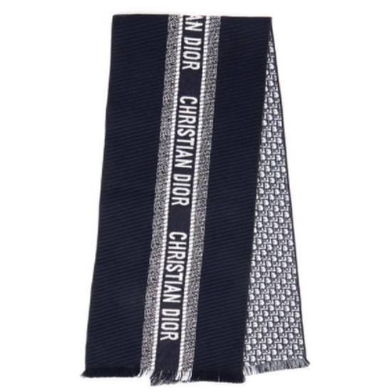 크리스찬디올 오블리크 유니버시티 양면 14CDO301I985 540 공용 울 머플러 스카프