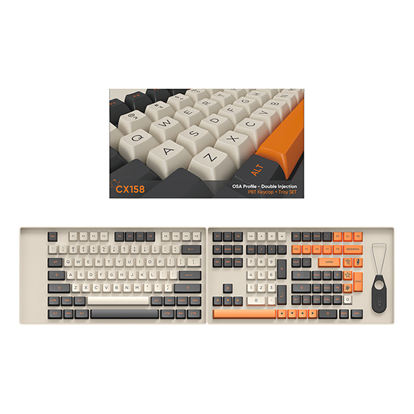COX  CX158 PBT 이색사출 키캡 트레이 세트
