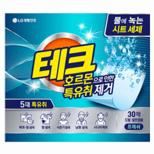 테크 호르몬 특유취 제거 프레쉬 30매