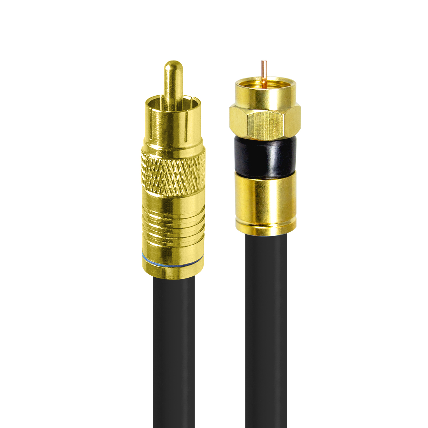 HDTOP  국산 골드 RCA to RF 블랙 5C 동축 케이블