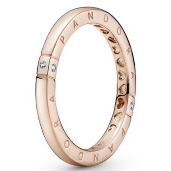 판도라  여성 로고 & 하트 링_189482C01