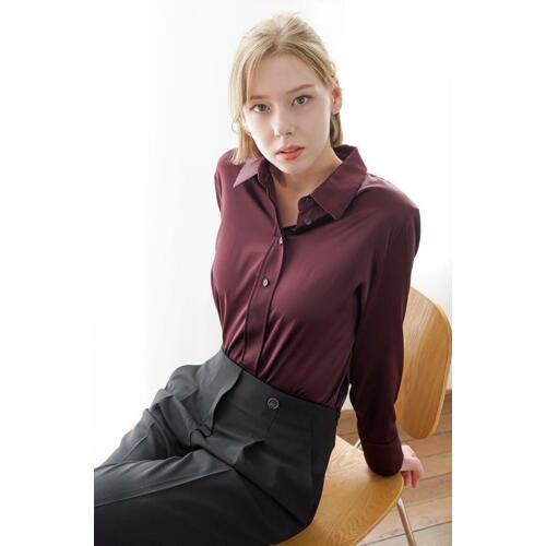 사틴 와인 블라우스 RPHWBL720