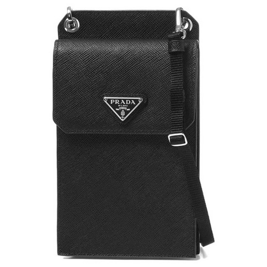 프라다 사피아노 가죽 폰 케이스 폰크로스백 2ZH068 053 F0002 NERO