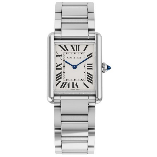 까르띠에 탱크 머스트 와치 스틸 TANK MUST DE LM 라지 실버 WSTA0052 풀셋 일본