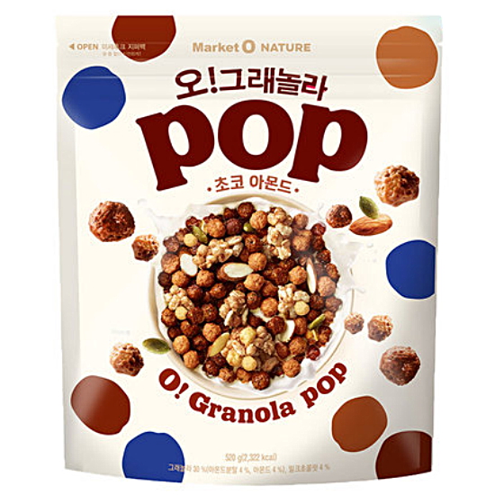 오리온 마켓오 오그래놀라팝 초코 아몬드 520g