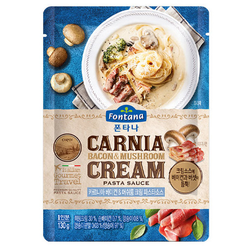 폰타나 카르니아 베이컨 머쉬룸 크림 파스타소스 130g