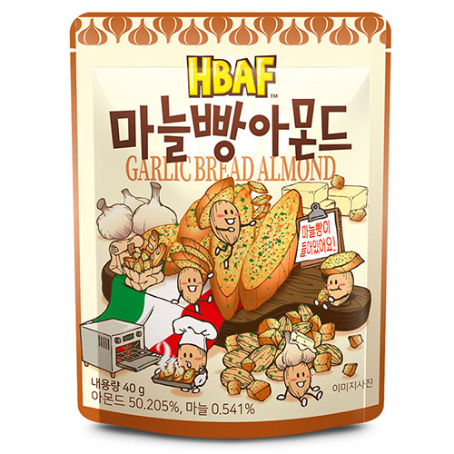 HBAF 마늘빵 아몬드 40g