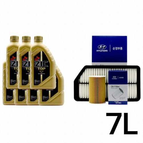 SK엔무브 ZIC 탑 5W30 + 순정필터 싼타페TM 디젤