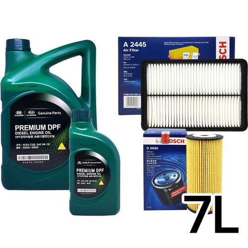 현대모비스  프리미엄DPF 5W30 + 보쉬필터 싼타페DM 디젤