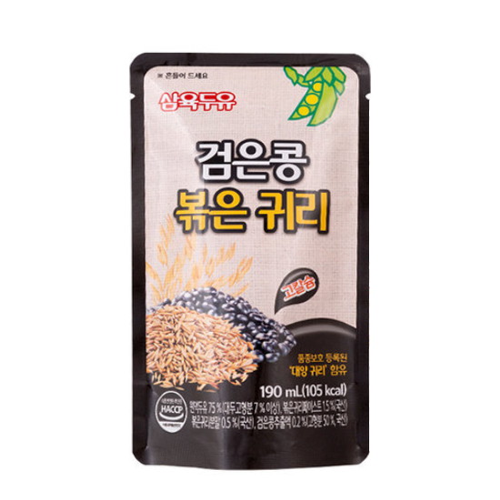 삼육식품 검은콩 볶은 귀리 두유 파우치 190ml