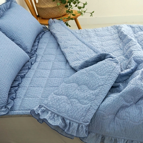 바숨 선염 프릴 여름 이불패드세트