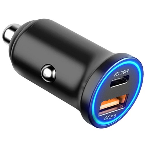 제로스킨  차량용 QC 3.0 듀얼 미니 고속충전기 Z330Q3