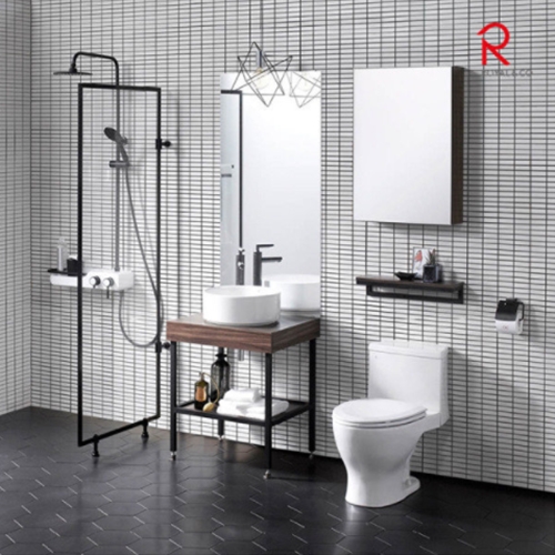 로얄앤컴퍼니  세미컬렉션G 양변기+하부장+세면기+수전+거울욕실장+선반 세트