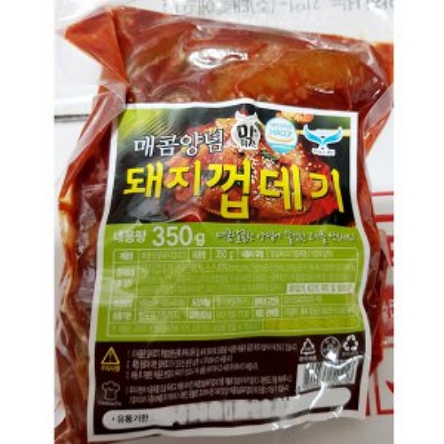 클릭  매콤양념 돼지껍데기 350g