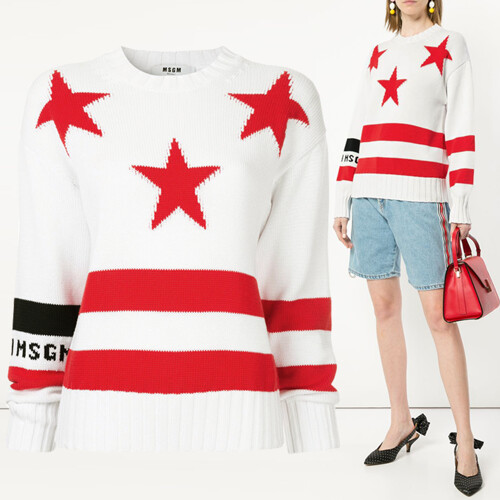 MSGM 11주년 스타 로고 니트 2641MDM139 195251 01