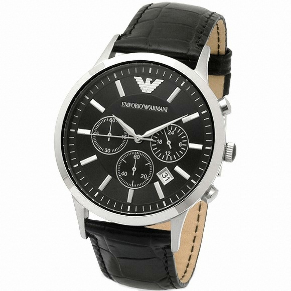 엠포리오아르마니 노블레스 크로노 가죽시계_AR2447