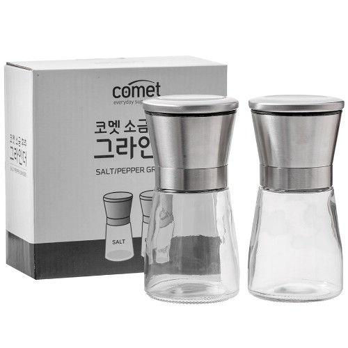 코멧 키친 304 스테인리스 소금 후추 그라인더 2P