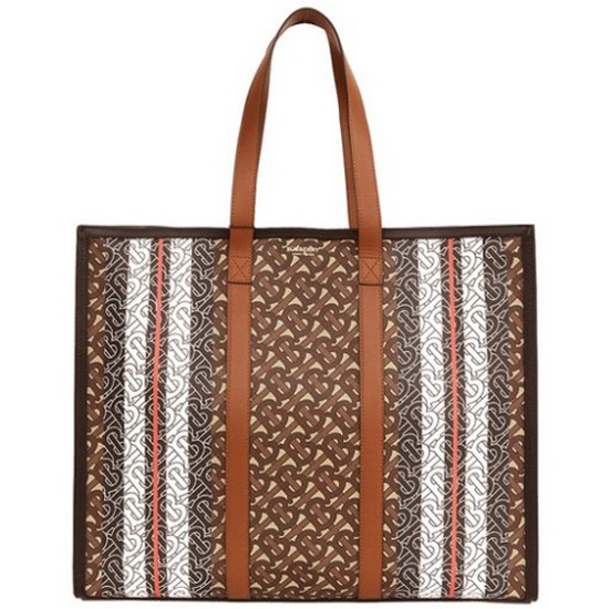 버버리 모노그램 스트라이프 토트백 숄더백_8021488