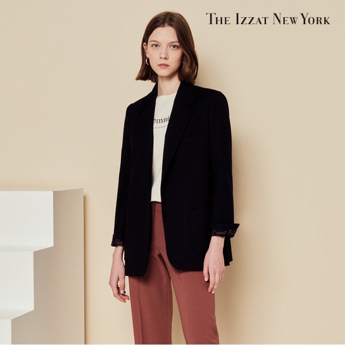 더아이잗 여성 뉴욕 롤업 레터링 오버핏 재킷_IL9A0JK05