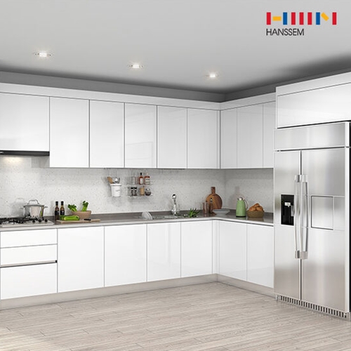 한샘  원더화이트 슬림 ㄱ자 냉장고장