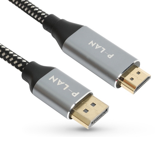 파워네트정보통신  POWERLAN DP to HDMI 2.0 고급형 메탈 케이블