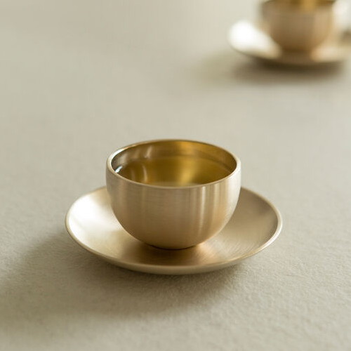 놋담 방짜유기 술잔 받침