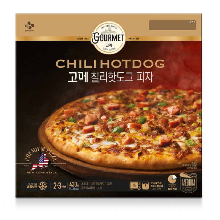 CJ제일제당 고메 칠리 핫도그 피자 430g[1개]