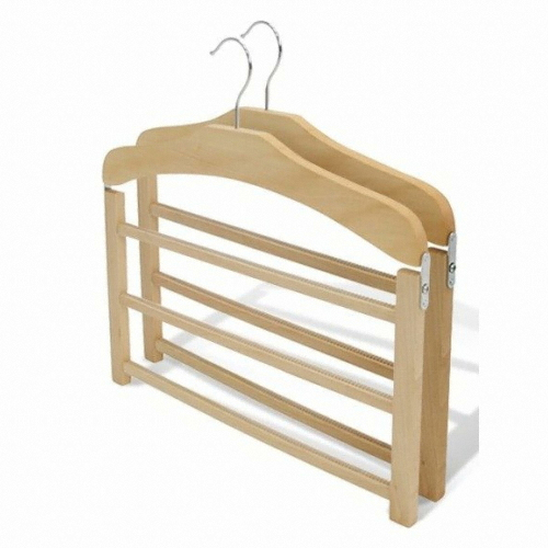 홈앤하우스  원목 3단 바지걸이