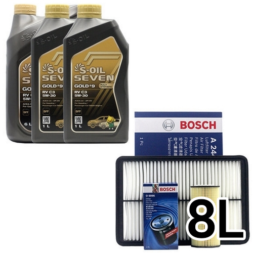 에스오일  세븐골드 RV C3 5W30 + 보쉬필터 스포티지R 디젤