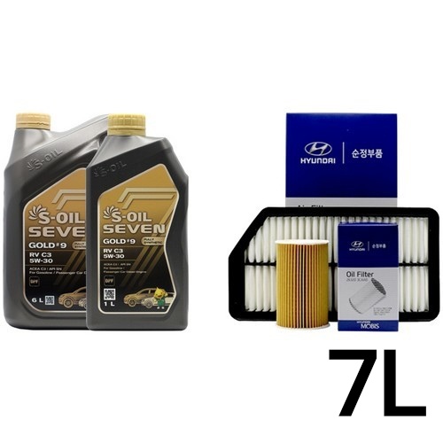 에스오일  세븐 골드 #9 RV C3 5W30 + 순정필터 싼타페DM 디젤