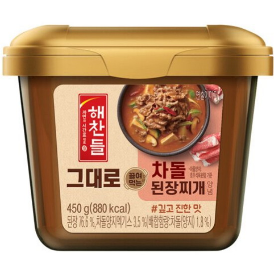 해찬들 그대로 끓여먹는 차돌 된장찌개 양념 450g