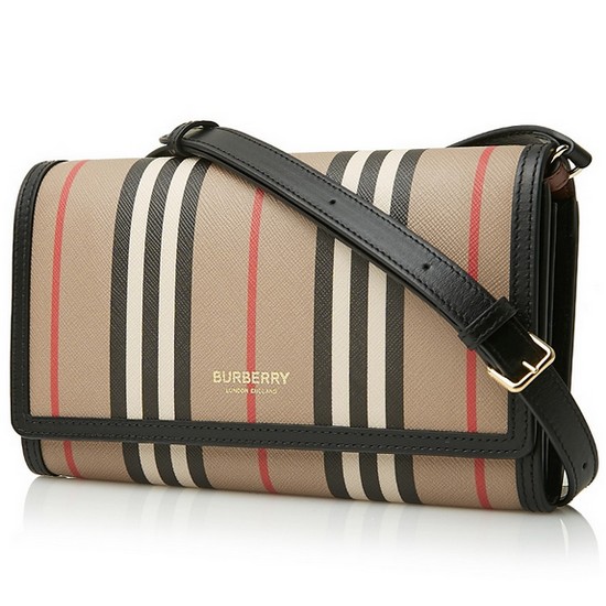 버버리 스트라이프 캔버스 월렛 숄더백_8026004