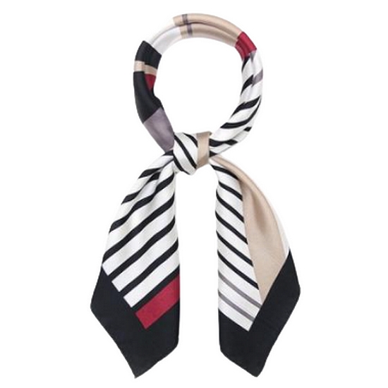 엘르 심플블럭라인 실크 쁘띠스카프_SE141S317