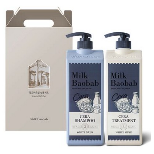 밀크바오밥 화이트머스크 세라 샴푸 1200ml +트리트먼트 1200ml 2종세트
