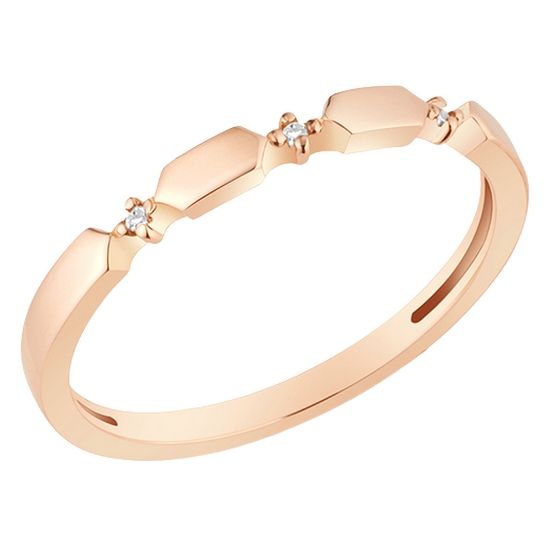 메트로시티  주얼리 디아만테 14K 다이아 로즈 링 A213DR3214R4D