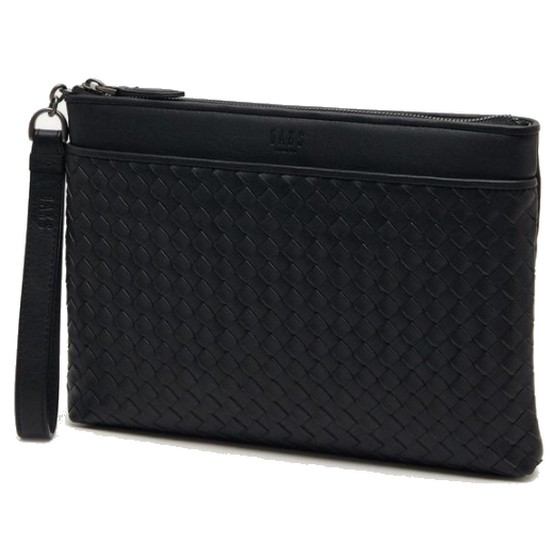 닥스 남성 블랙 핸드크래프트 메쉬 미디움 클러치백_DBBA0F725BK