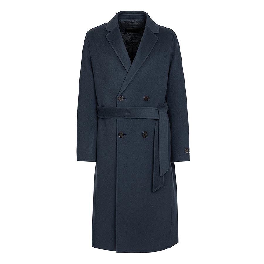 지이크 파렌하이트 F 블루 벨티드 핸드메이드 더블 코트 FDLAY7529