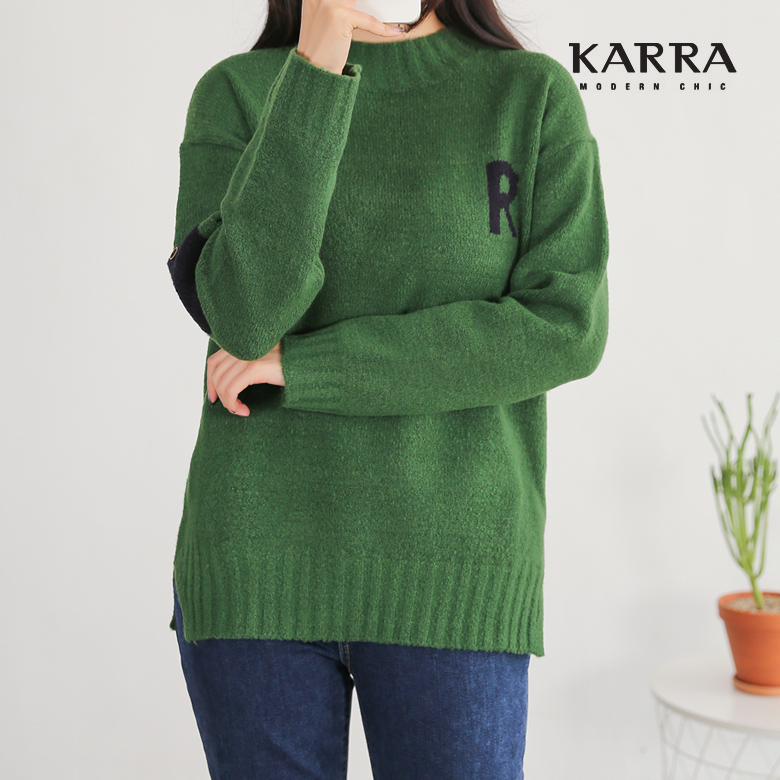 카라 KARRA R레터링라운드니트_KL0WKN506A