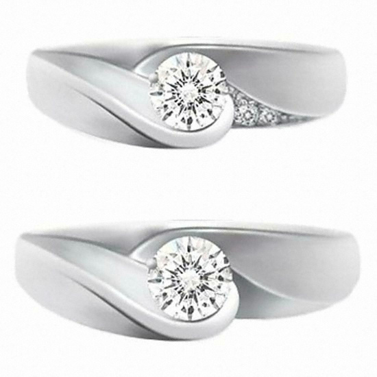 브리앙  (세트) 14K 뤼미에르 다이아몬드 커플링