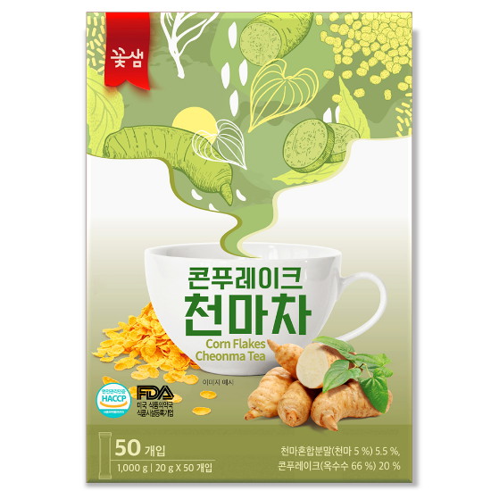 꽃샘식품 꽃샘 콘푸레이크 천마차 50개입